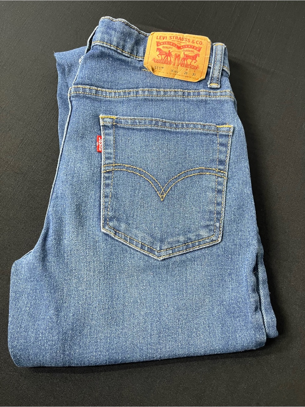 Levi's Boys Medium Blue Straight-Leg Jeans